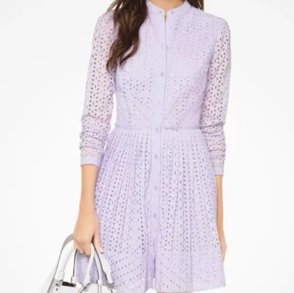 Michael Kors | Dresses | Michael Kors Lilac Eyele Lined Long Sleeve Cotton Fit N Flare Shirtdress Sz 2 | Poshmark Michael Kors | Dresses | Michael Kors Lilac Eyele Lined Long Sleeve Cotton Fit N Flare Shirtdress Sz 2 | Poshmark